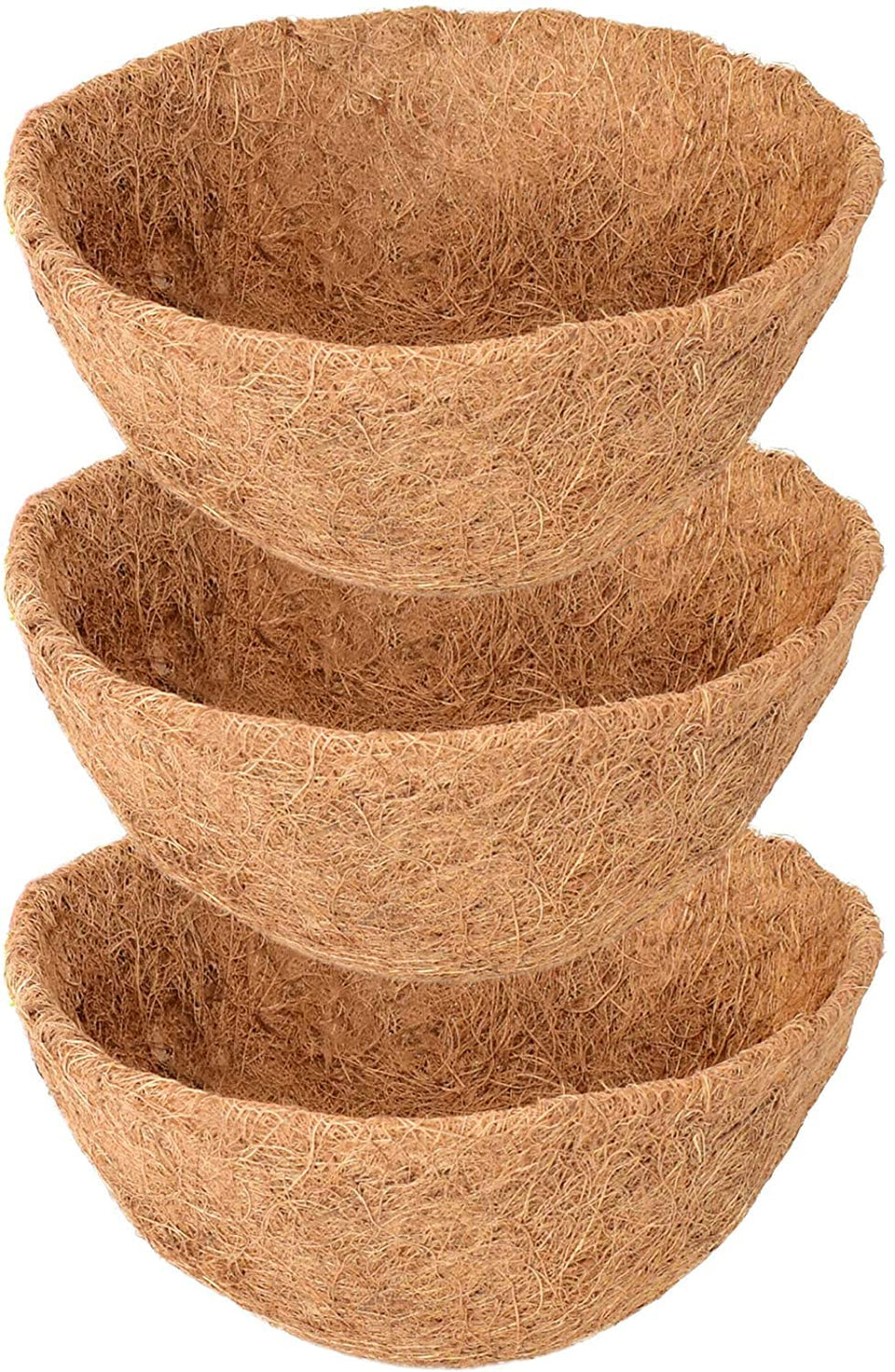 Legigo 12in hanging basket coco liner enhances moisture retention for healthier roots