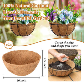 Legigo coco liner soaking to ease shaping for pots.