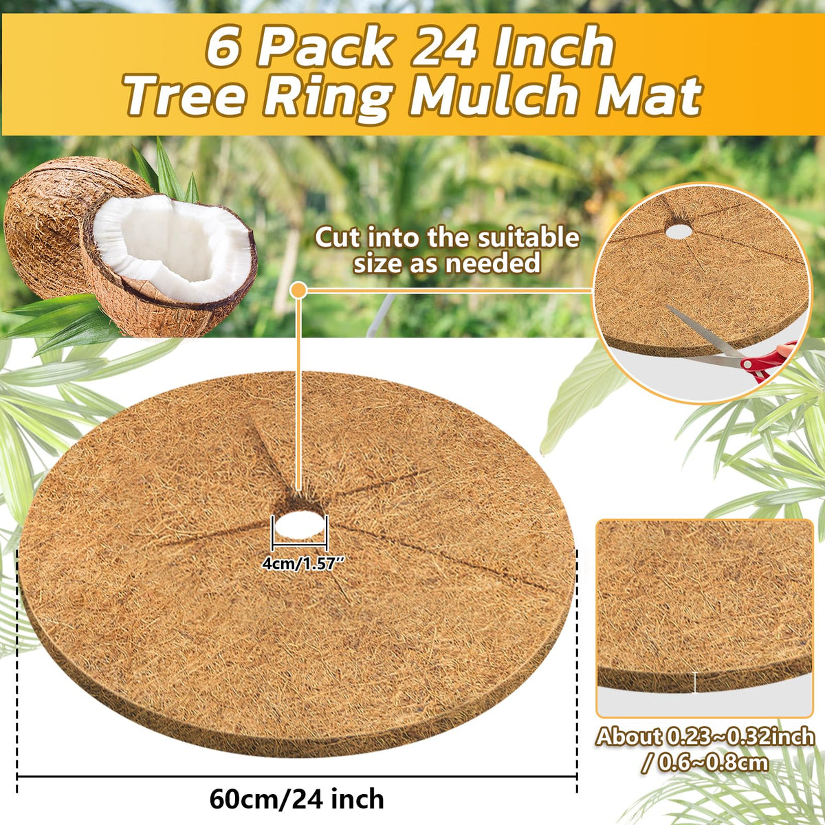 Legigo 24-inch tree ring demonstrates easy setup around plant stems.