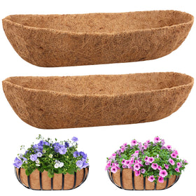 Legigo 2-pack coco liner for 48-inch window boxes enhances soil retention and root moisture.