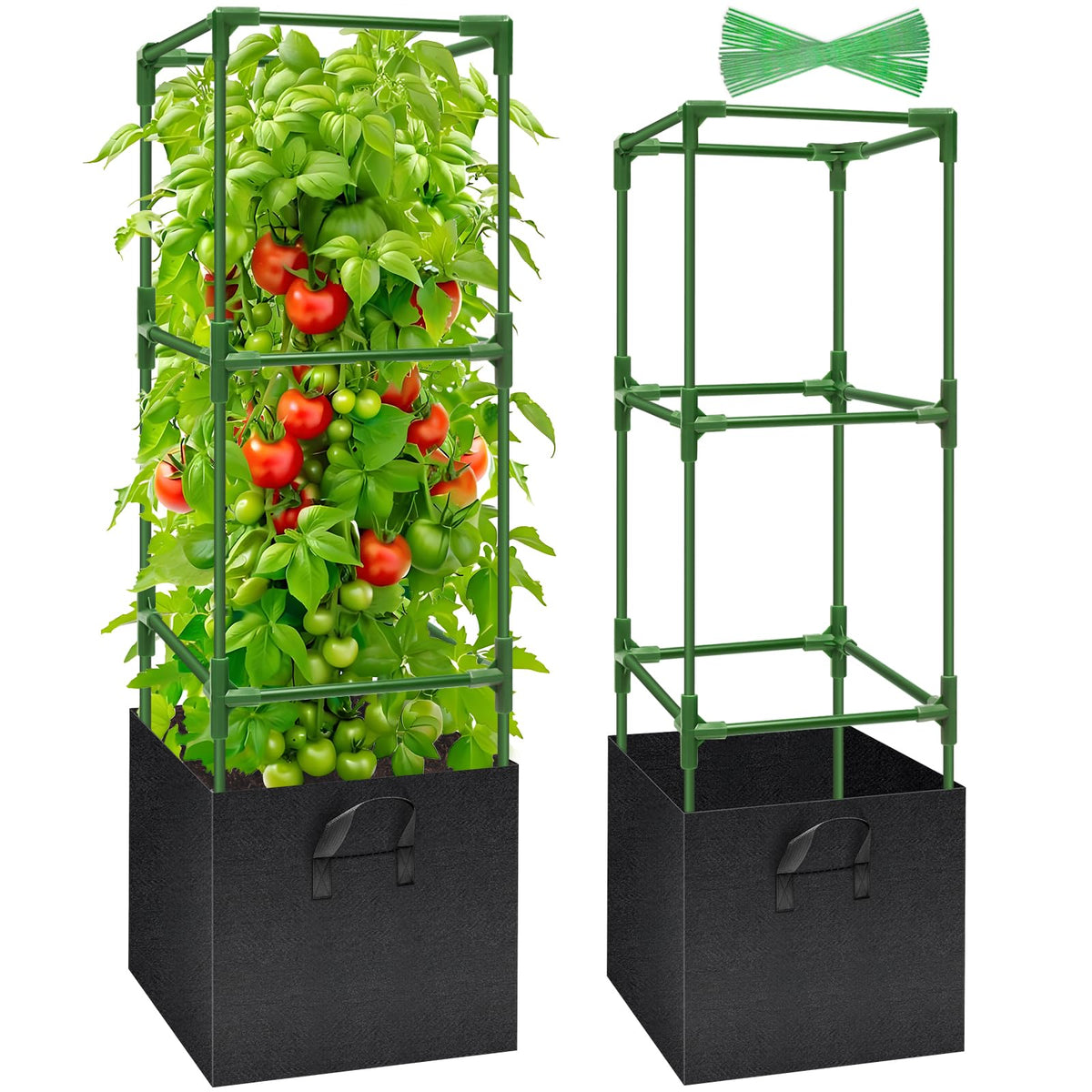 Legigo 2-pack tomato cages provide sturdy vertical support for climbing tomatoes