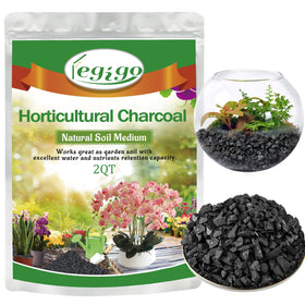 Legigo 2qt horticultural charcoal packaging for easy storage and soil amendment.
