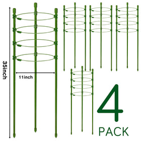 Legigo 36-inch tomato cage showing adjustable height for varying plant growth.