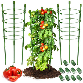 Legigo 3 Pack 30-Inch Plant Cages support tomatoes for upright growth