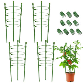Legigo 4 Pack 24-Inch Plant Cages assembled for versatile garden support