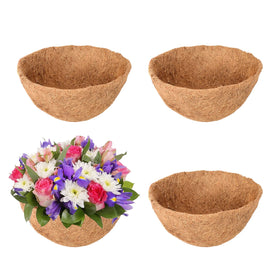 Legigo 4 pack round coco liner for hanging baskets, enhances airflow and moisture management.