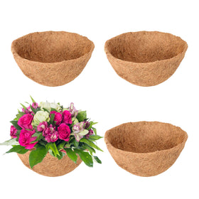 Legigo 4-pack 12-inch coco liner fits hanging baskets for lush blooms and vegetables