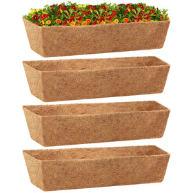 Legigo 4 Pack square coco liner close-up shows durable coconut fiber for planters.