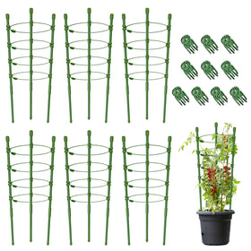 Legigo 6-pack 24-inch plant cages providing sturdy pot support.