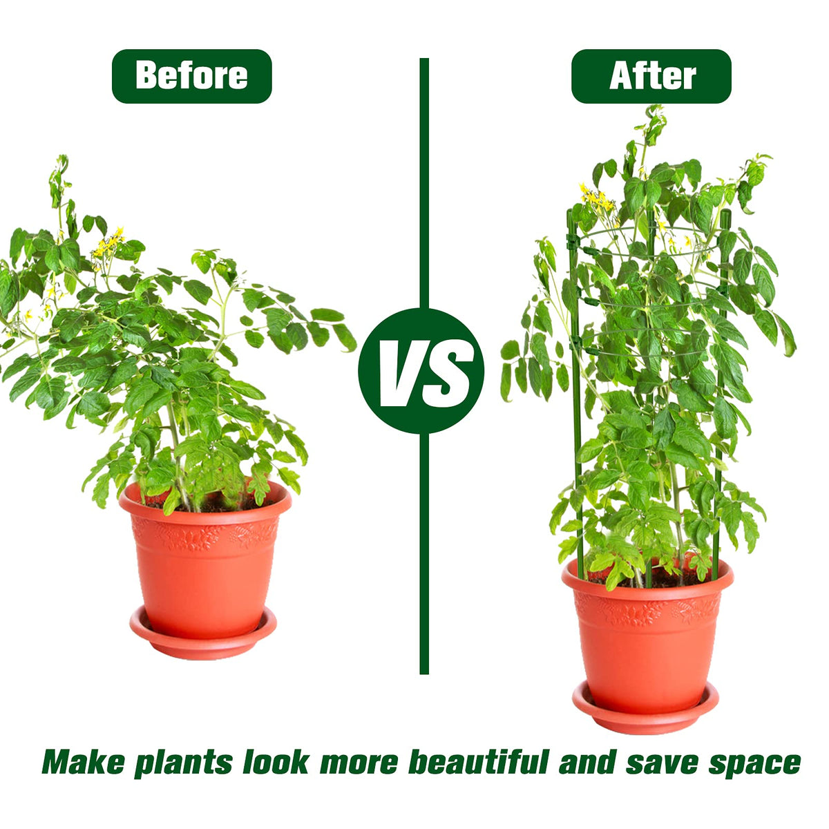 Legigo adjustable rings trellis enables customized hoop sizes as plants expand.