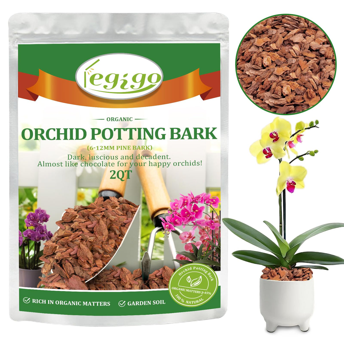 Legigo bark storage and longevity keeps substrate stable and rot-free over time.
