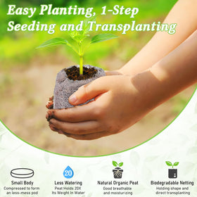 Legigo seed pods with biodegradable mesh improving root penetration.