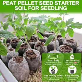 Legigo biodegradable mesh on pellets reduces mess and eases transplanting.