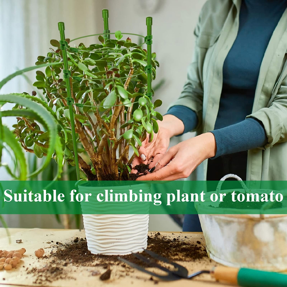 Legigo bottom-tip design eases soil insertion without harming roots.