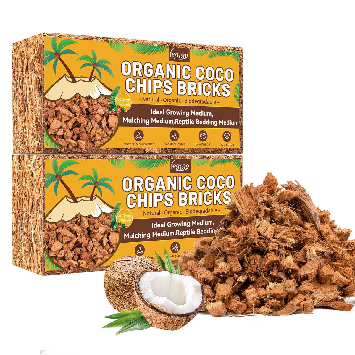Legigo Coco Chips brick expansion demonstrates easy rehydration for quick potting.