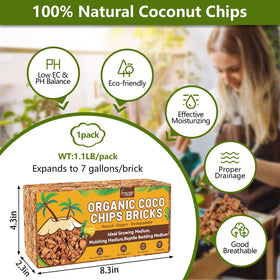 Legigo Coco Chips moisture-absorption close-up showing high water retention.