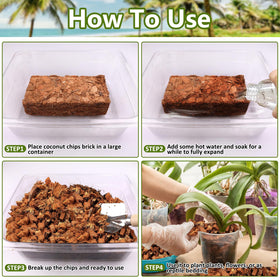 Legigo Coco Chips orchid-substrate used around orchid roots.