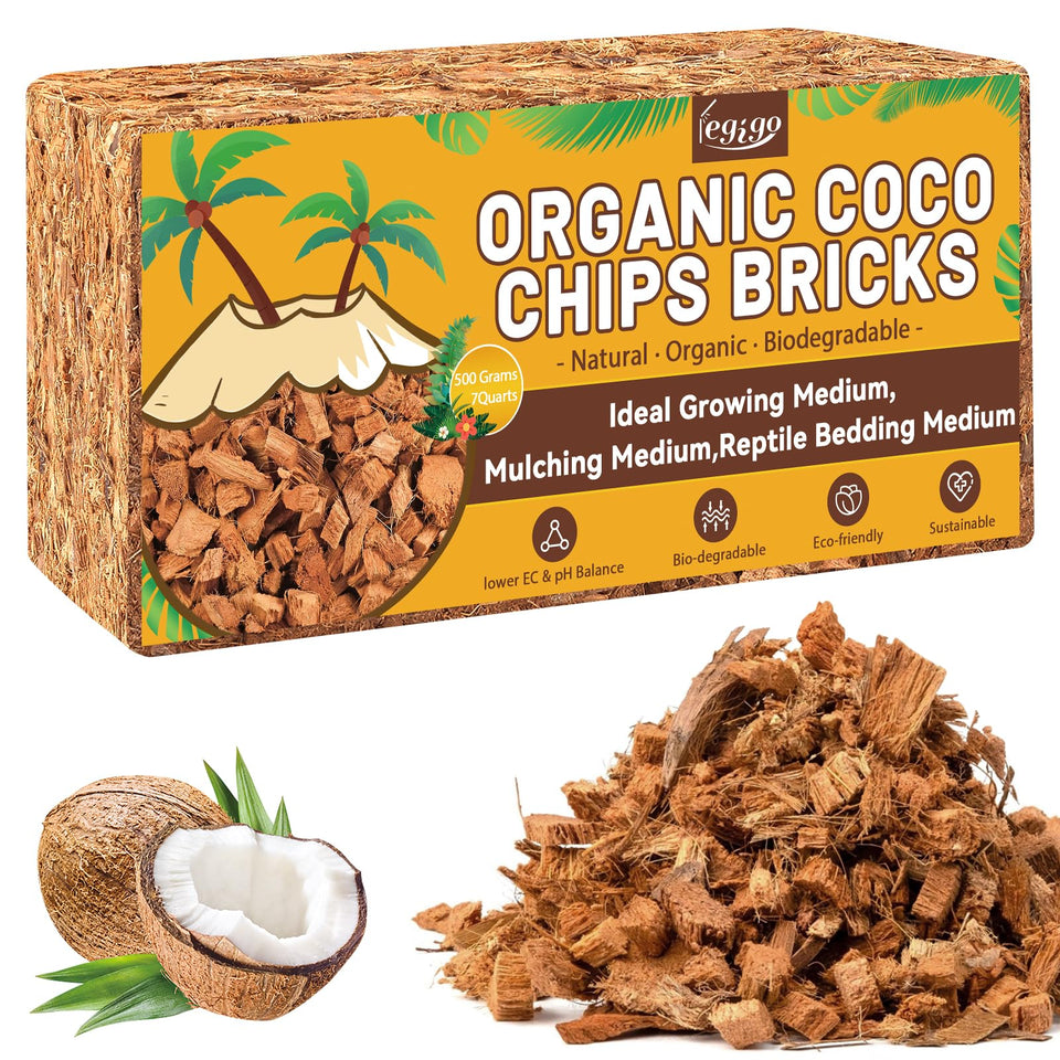 Legigo Coco Chips brick expands when watered to become ready planting medium.