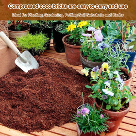 Legigo coco coir bricks suited for container gardens and indoor setups.
