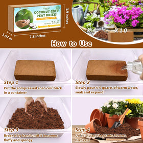 Legigo coco coir bricks retain moisture while draining excess water effectively.