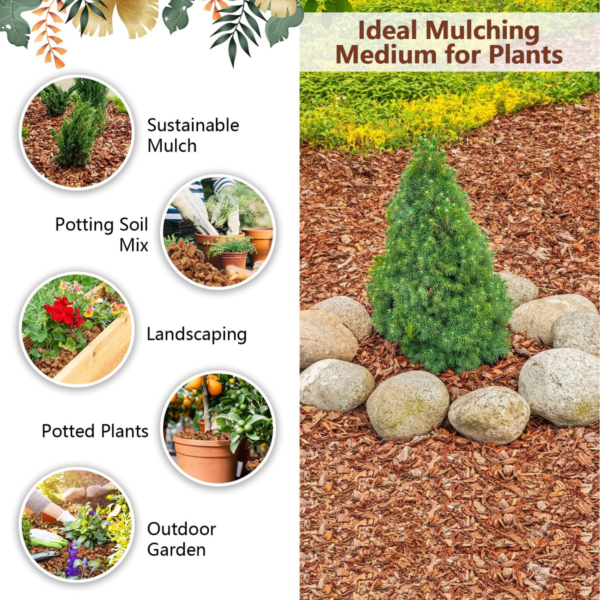 Legigo coco coir chips indoor garden setup with pots
