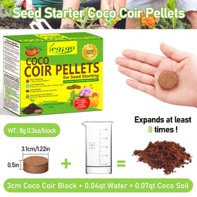 Legigo coco coir pellets swelling-discs expanded for easy potting and transplanting
