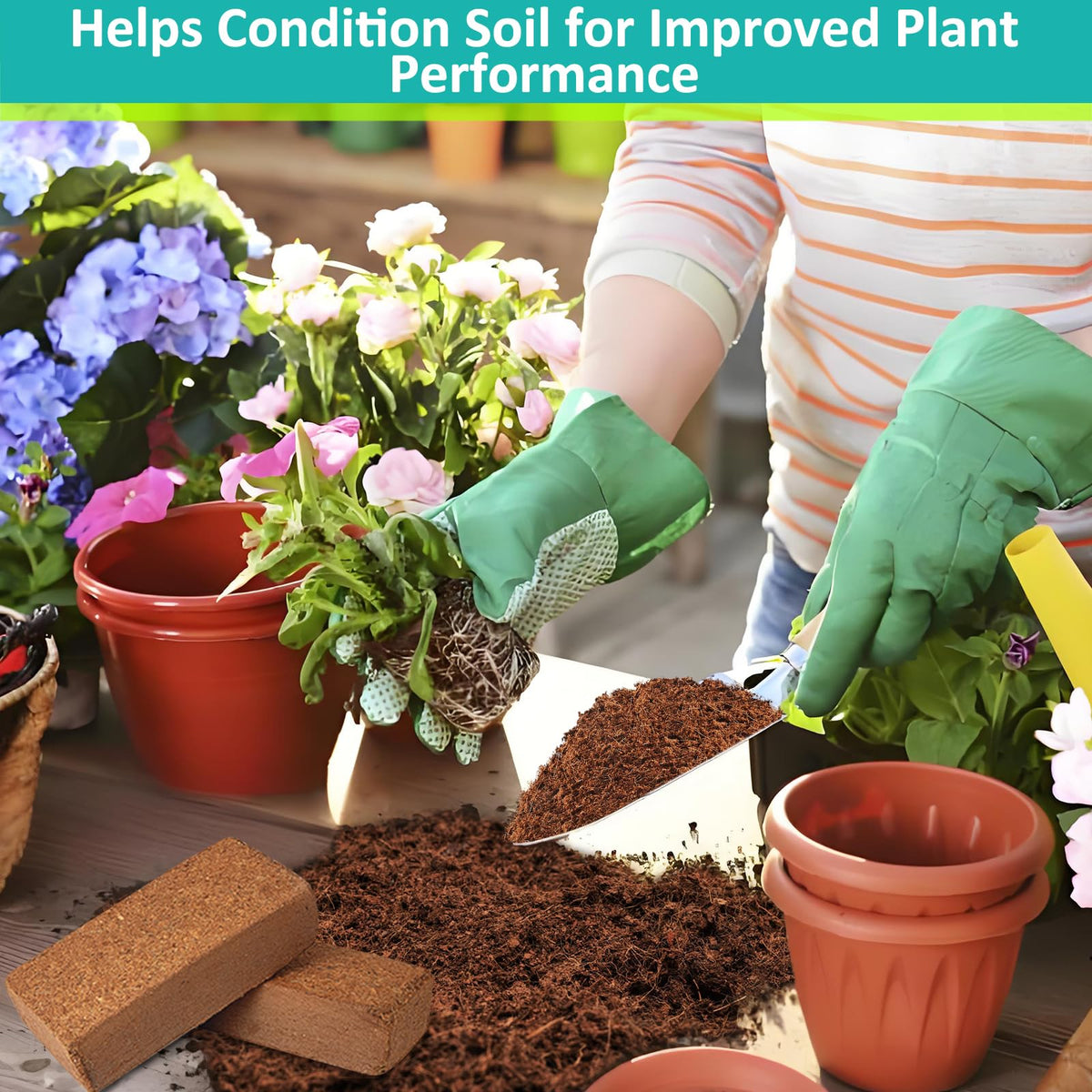 Legigo coco coir brick is reusable, durable substrate for multiple plantings.