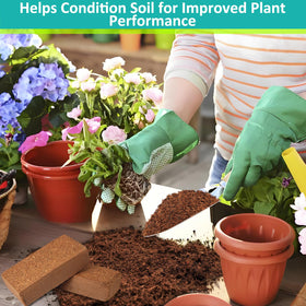 Legigo coco coir brick is reusable, durable substrate for multiple plantings.