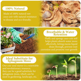 Legigo coco coir brick supports healthier root growth and moisture balance