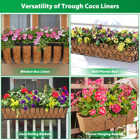 Legigo coco liner fits large planter basket with good drainage.