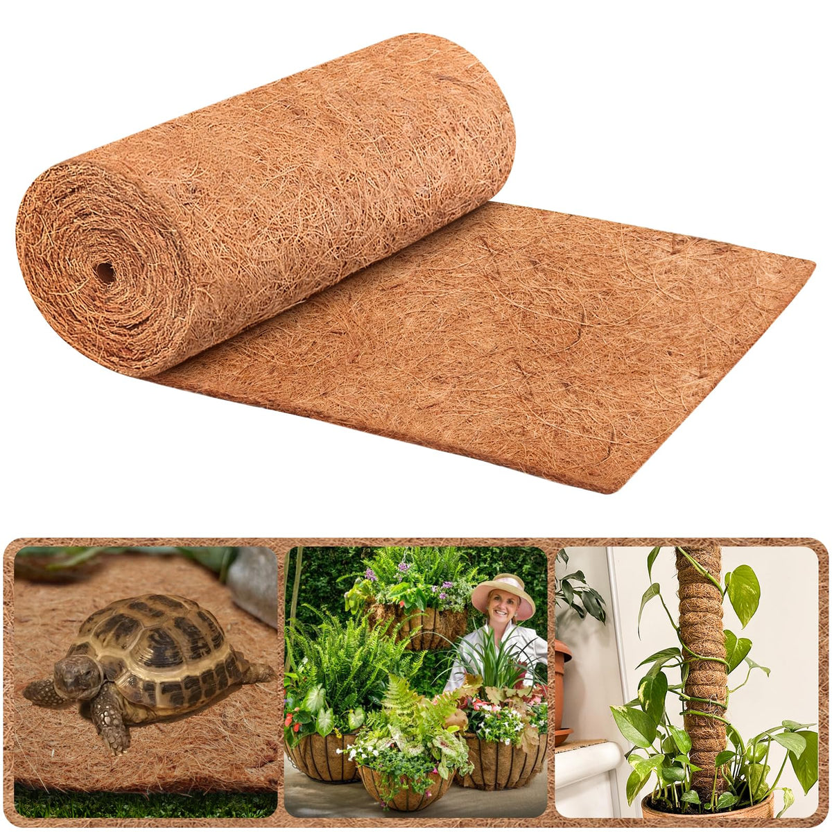 Legigo coco liner roll demonstrates long, easy to cut planters lining.