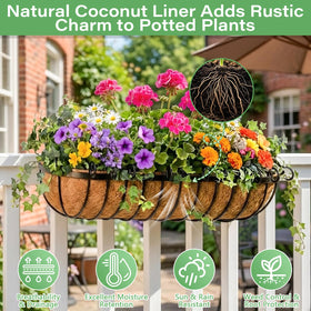 Legigo coco liner soaking step demonstrates easy shaping before basket placement.