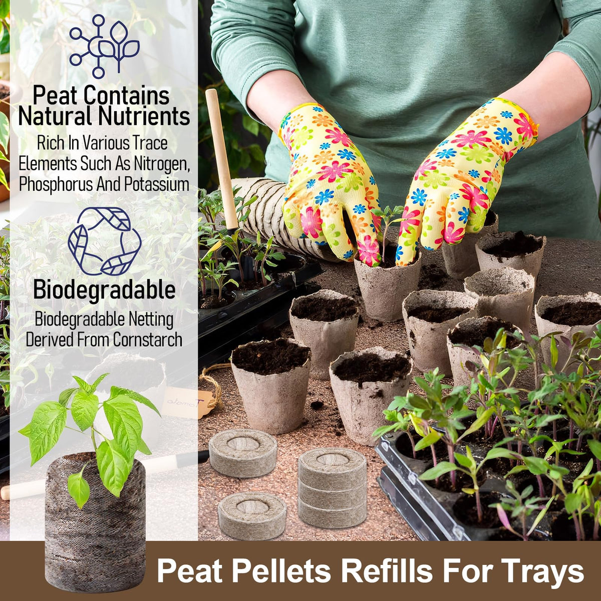 Legigo compact peat pellets store easily and cleanly