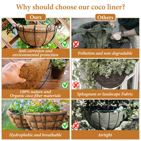 Durable Legigo coconut husk liner protects plants from sun and wind