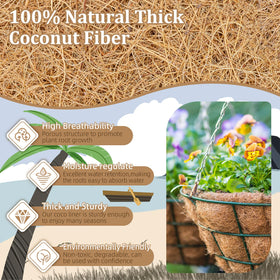 Legigo durable round coconut liner resists sun and wind while protecting soil integrity.