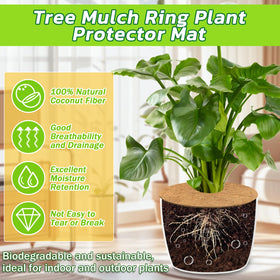 Legigo mulch ring installed around stem enables quick setup and weed suppression