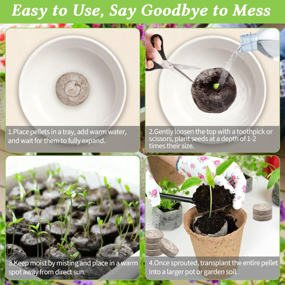 Legigo seed-starting pods in trays simplify planting.