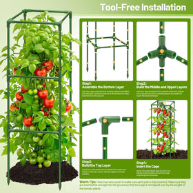 Legigo easy-to-assemble tomato cage saves time during deployment.