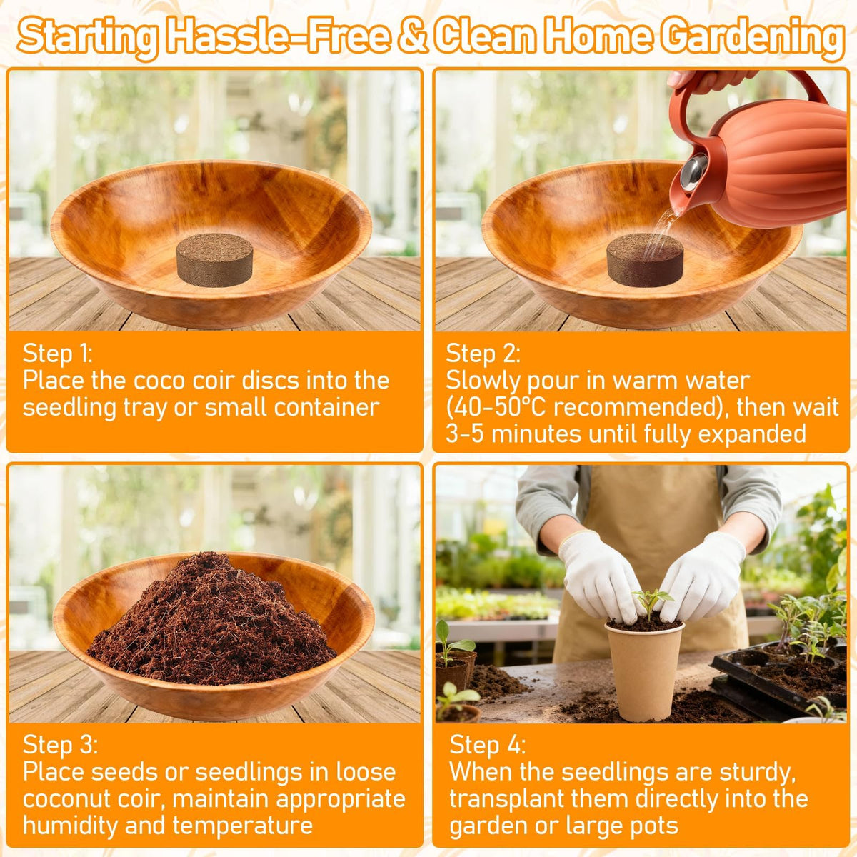 Legigo eco-friendly coir pellets offer peat-free growth media