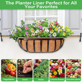 Legigo fence basket coco liner keeps soil in place on outdoor fences