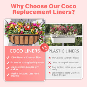 Legigo fence basket liner 24-inch ready for outdoor decor and greenery