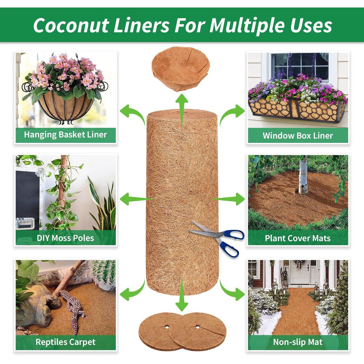 Legigo coco liner ideal for moss poles and DIY garden projects.