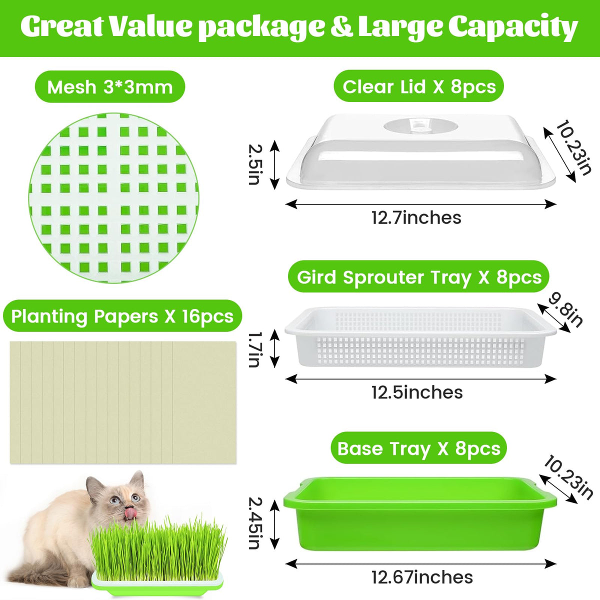 Legigo germinating paper sheets included to promote even moisture distribution for reliable sprouting.