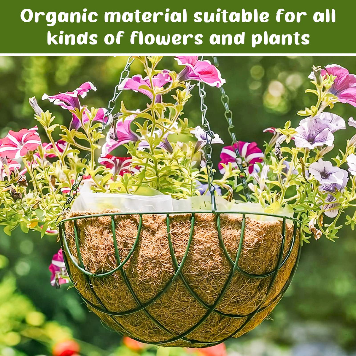 Legigo hanging-basket liner ideal for flowers and foliage in any setting