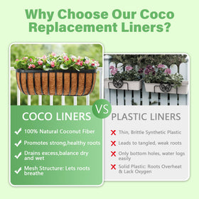 Legigo hanging trough planter liner offers versatile decoration for balconies.
