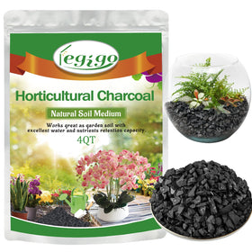 Legigo horticultural charcoal bag open for drainage and aeration.