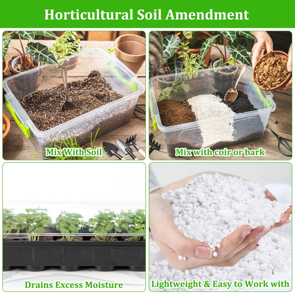 Legigo perlite for hydroponics and soil-less mixes in indoor gardens.