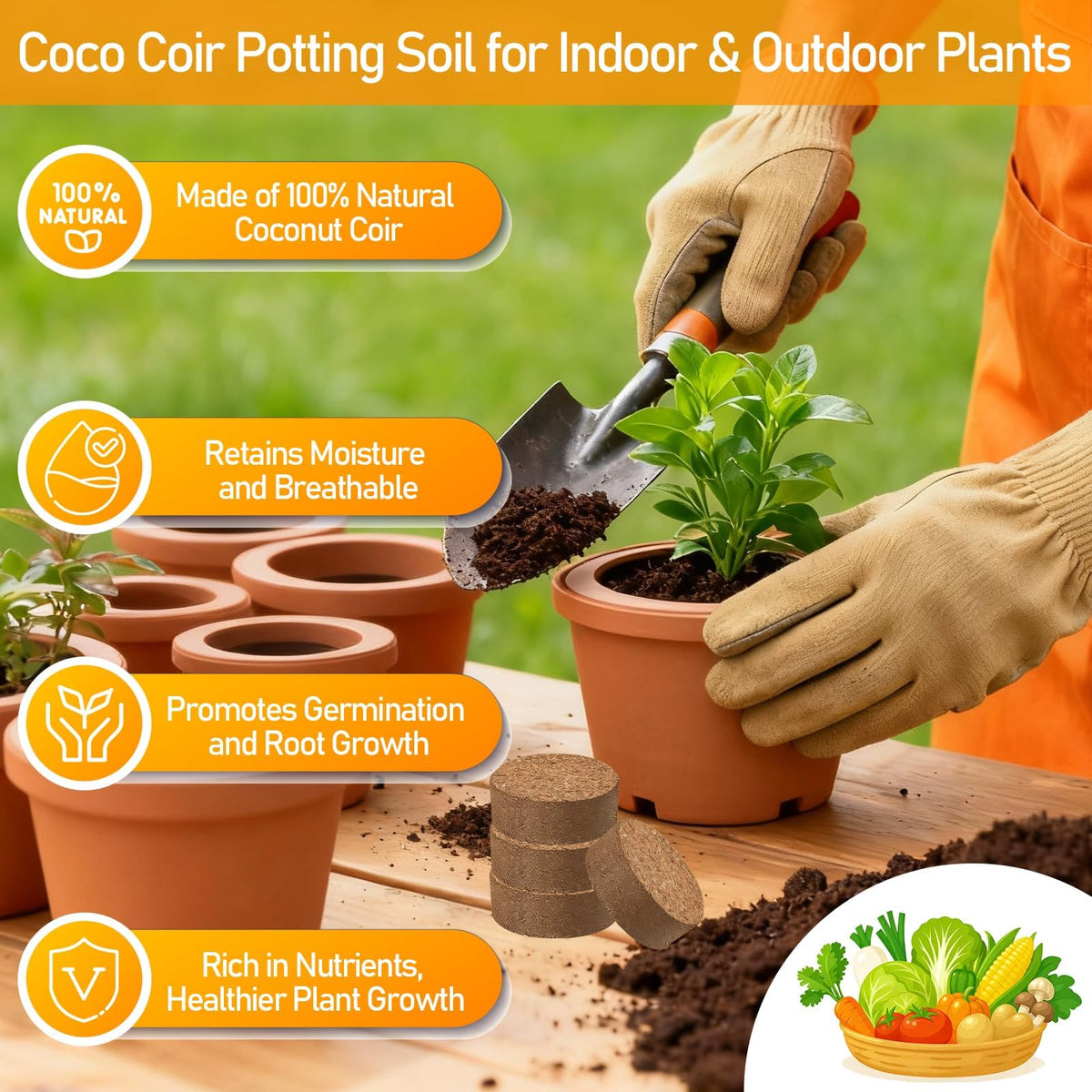 Legigo indoor garden coco pellets promote root air circulation