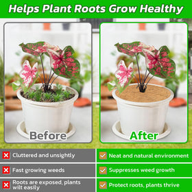 Legigo indoor-outdoor plant cover mat fits 14-inch rings for versatile use.