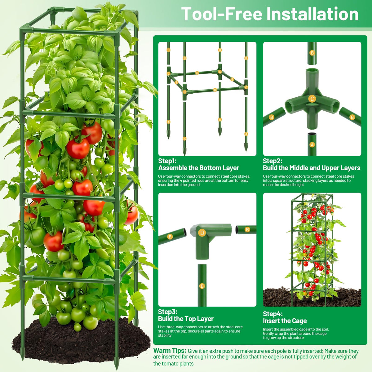 Legigo large-grid squares optimize airflow and sunlight for better growth.